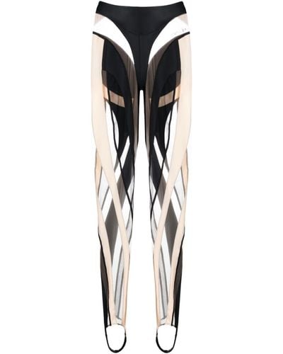 Mugler Spiral Panelled leggings - Black