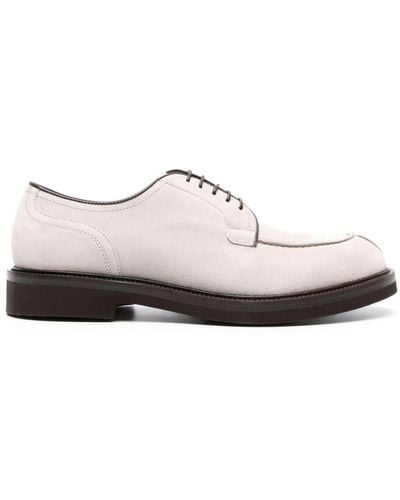 SCAROSSO Mario Suede Derby Shoes - White