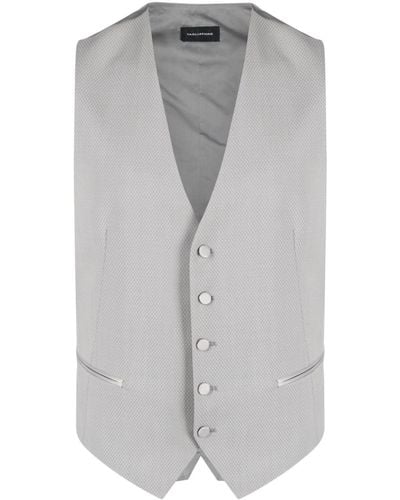 Tagliatore Button-Up Wool Waistcoat - Grey