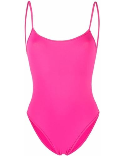Manokhi Scoop-neck Backless Swimsuit - Pink