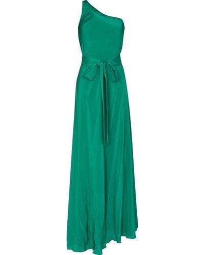 Alexandra Miro One-shoulder Slit-detail Dress - Green