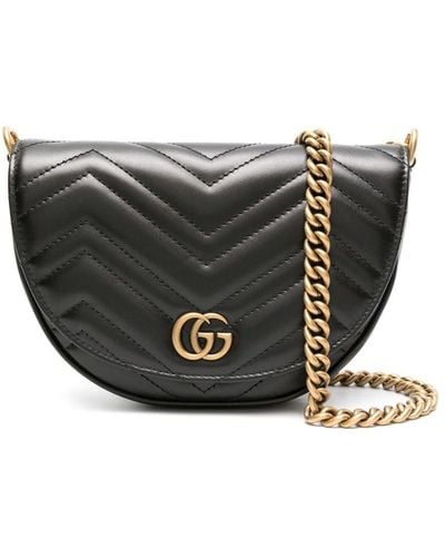 Gucci GG Marmont Mini-tas Met Ketting - Zwart