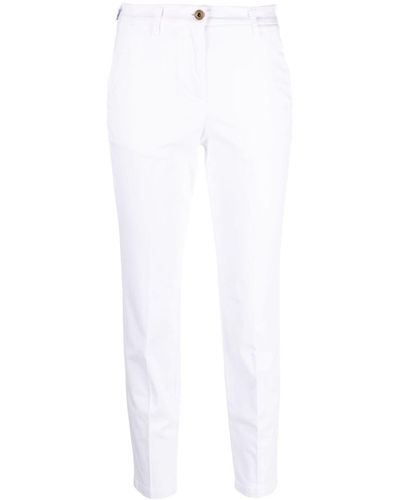Jacob Cohen Logo-embroidered Cropped Trousers - White