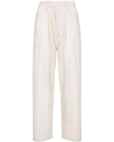 Lemaire Pantalon léger à taille haute - Blanc
