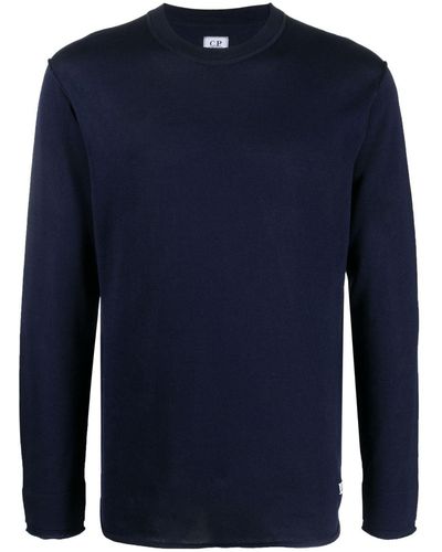 C.P. Company Crew-neck Cotton Sweater - Blue