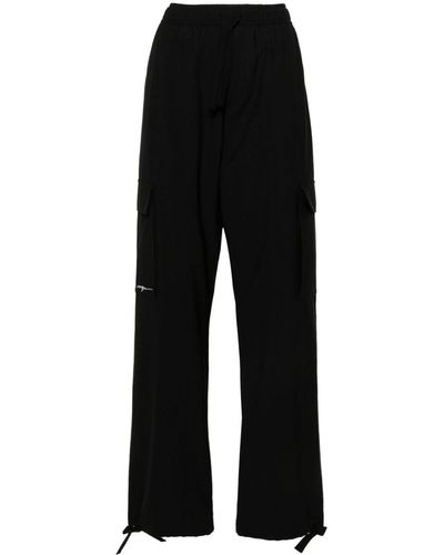 MSGM Pantalones cargo con cordones - Negro