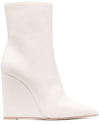 Le Silla 125mm Kira Wedge Boots - White