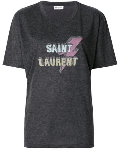 Saint Laurent Lightning Bolt T-shirt - Grijs