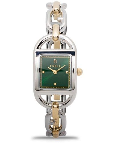 Furla Reloj Chain Square de 24 mm - Verde