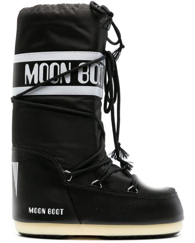 Moon Boot Icon パデッドブーツ - ブラック