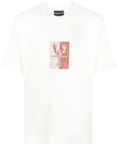 Emporio Armani T-shirt Met Logoprint - Wit