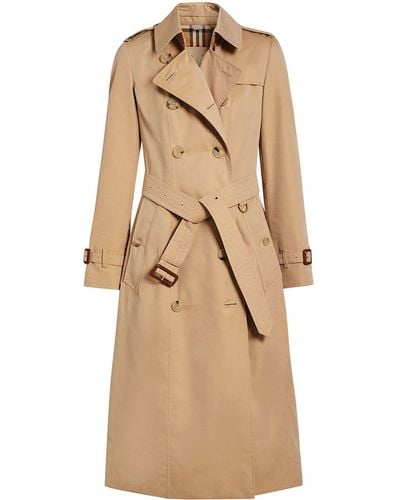 Burberry Kensington Mid-length Heritage Trench Coat - Natural