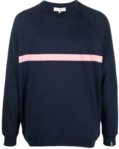 Mackintosh Sweater Met Horizontale Streep - Blauw