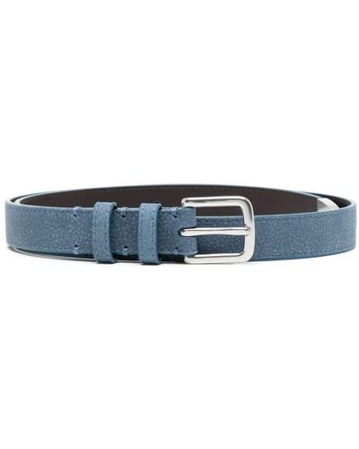 Paul Smith Grained-texture Leather Belt - Blue