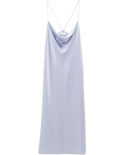 Filippa K Slip dress drapeado de seda - Azul