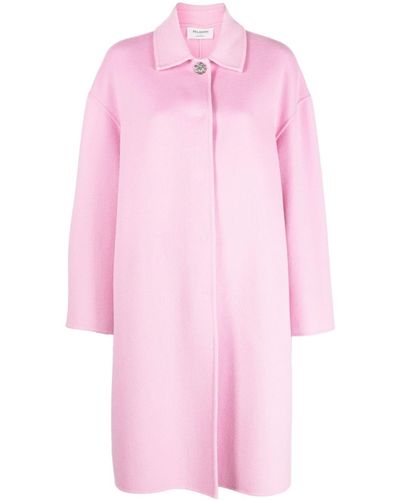 Philosophy Di Lorenzo Serafini Rhinestone-button Single-breasted Coat - Pink