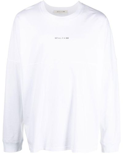1017 ALYX 9SM Sweatshirt mit Stachel-Print - Weiß