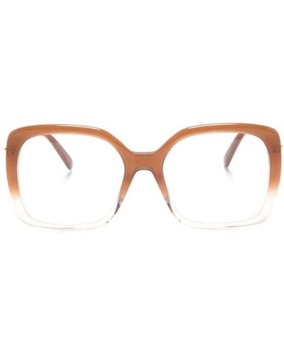 Stella McCartney オーバーサイズ 眼鏡フレーム - ブラウン
