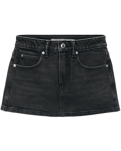 Alexander Wang Mid-rise Denim Skort - Black