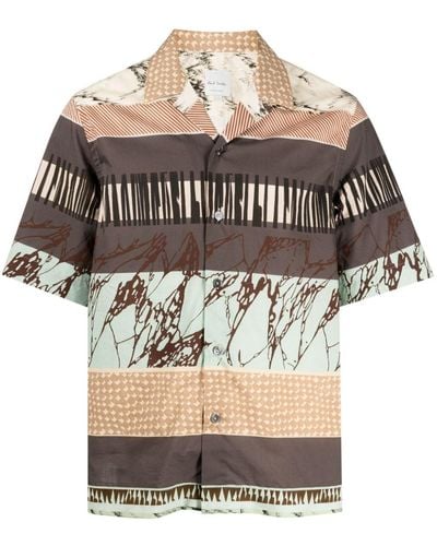 Paul Smith Graphic-print Short-sleeved Shirt - Brown