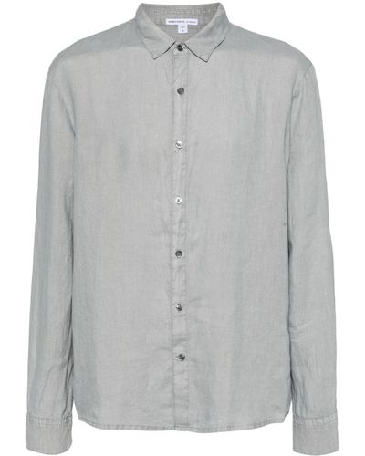 James Perse Long-sleeve Linen Shirt - Grey