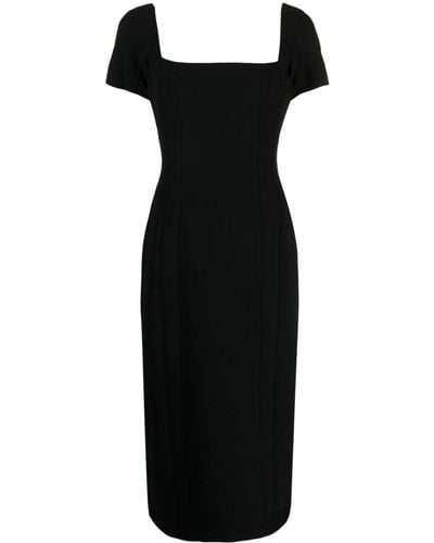 A.L.C. Elvie Cady-texture Midi Dress - Black