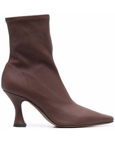 Neous Tan Stretch Ankle Boots - Brown