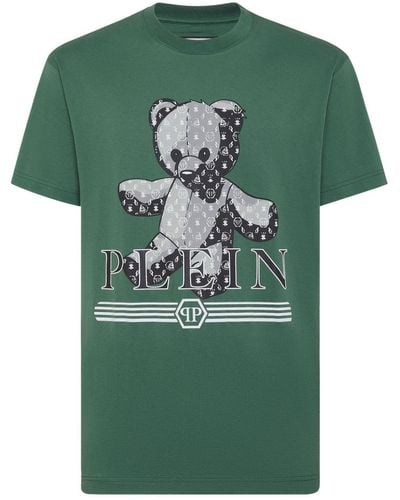 Philipp Plein Teddy Bear Cotton T-shirt - Green