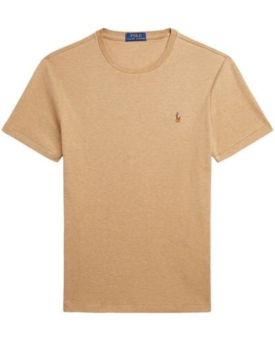 Polo Ralph Lauren Polo Pony-embroidered Cotton T-shirt - Natural