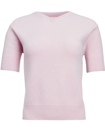 Khaite Kurzärmeliger Pullover - Pink