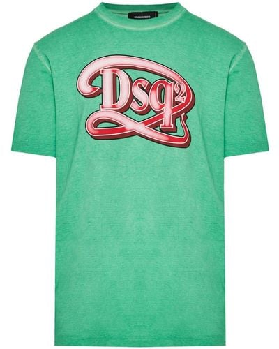 DSquared² Logo-print Cotton T-shirt - Green