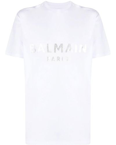 Balmain T-shirt Met Logoprint - Wit