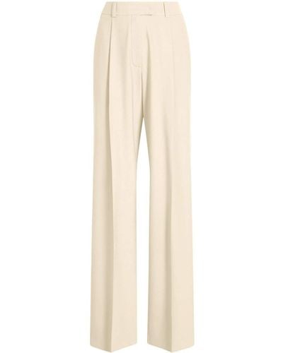 Another Tomorrow Wide-leg Tailored Pants - Natural