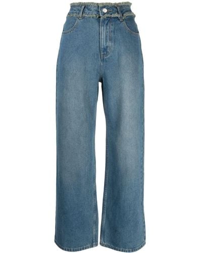B+ AB High-rise Wide-leg Jeans - Blue