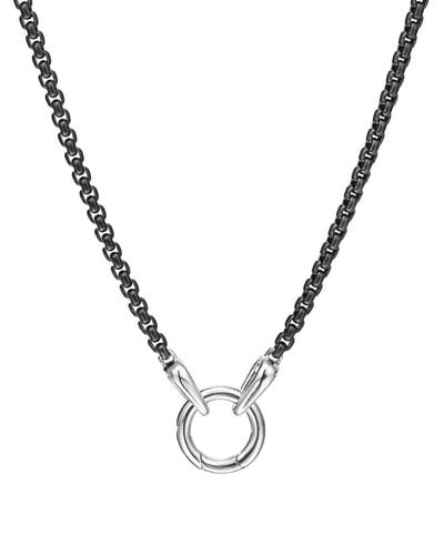 David Yurman 13.5mm Charm Necklace - Metallic