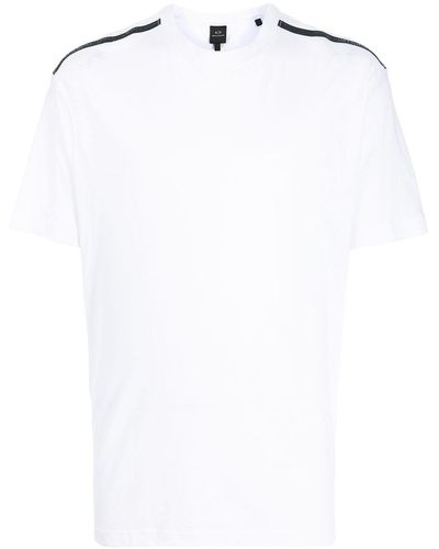 Armani Exchange ストライプディテール Tシャツ - ホワイト