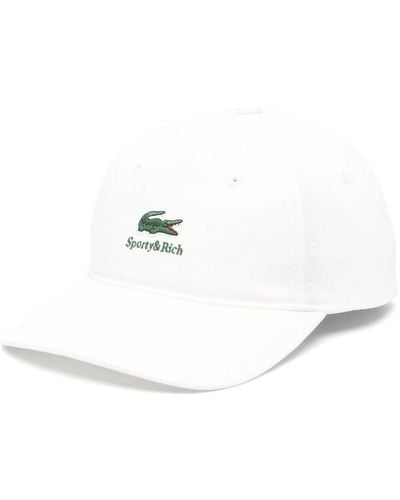 Sporty & Rich Embroidered-logo Baseball Cap - White