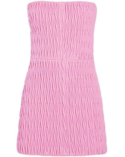retroféte Vianne Minikleid aus Leder - Pink