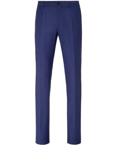Philipp Plein Pressed-crease Tailored Pants - Blue