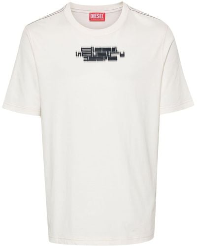 DIESEL Katoenen T-shirt - Wit