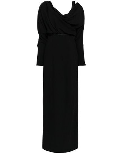 Giambattista Valli Draped Belted Midi Dress - Black