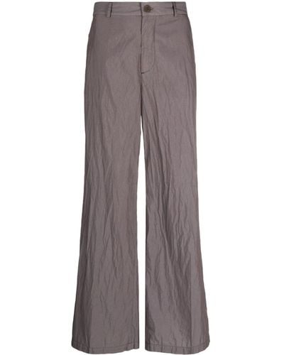 Our Legacy Wide-leg Cotton Trousers - Grey