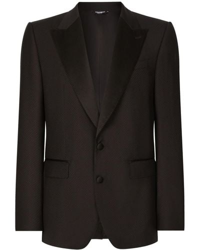 Dolce & Gabbana コントラストラペル ツーピーススーツ - ブラック