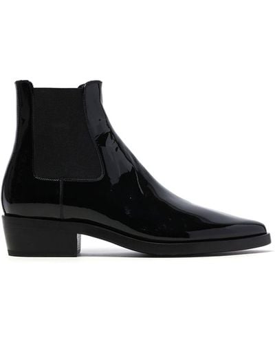 Fear Of God Patent-finish Leather Boots - Black