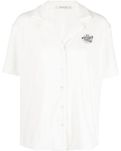 Être Cécile Embroidered-logo Short-sleeve Shirt - White