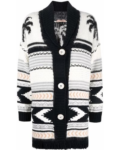 Twin Set Patterned Button-up Cardigan - Black