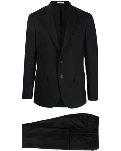 Boglioli Single-breasted Virgin Wool Suit - Black
