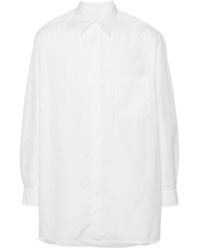 Yohji Yamamoto Overhemd Met Ketting Stiksel - Wit