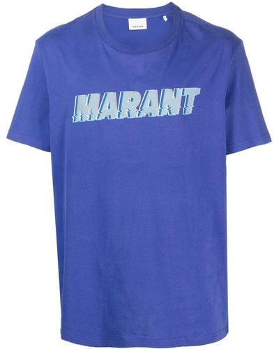 Isabel Marant T-shirt en coton à logo imprimé - Bleu