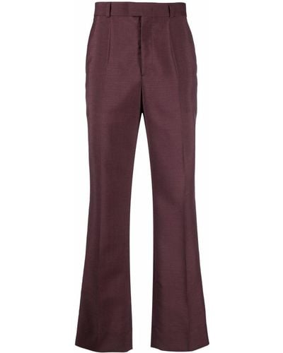 Valentino Garavani Straight-leg Tailored Pants - Purple